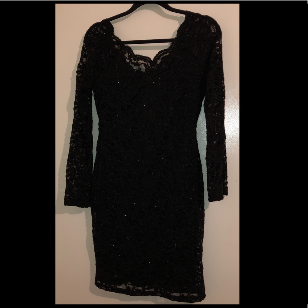 Onyx nite Sparkly black formal dress